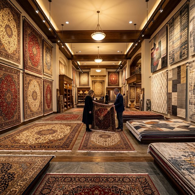 Luxury carpet showroom
